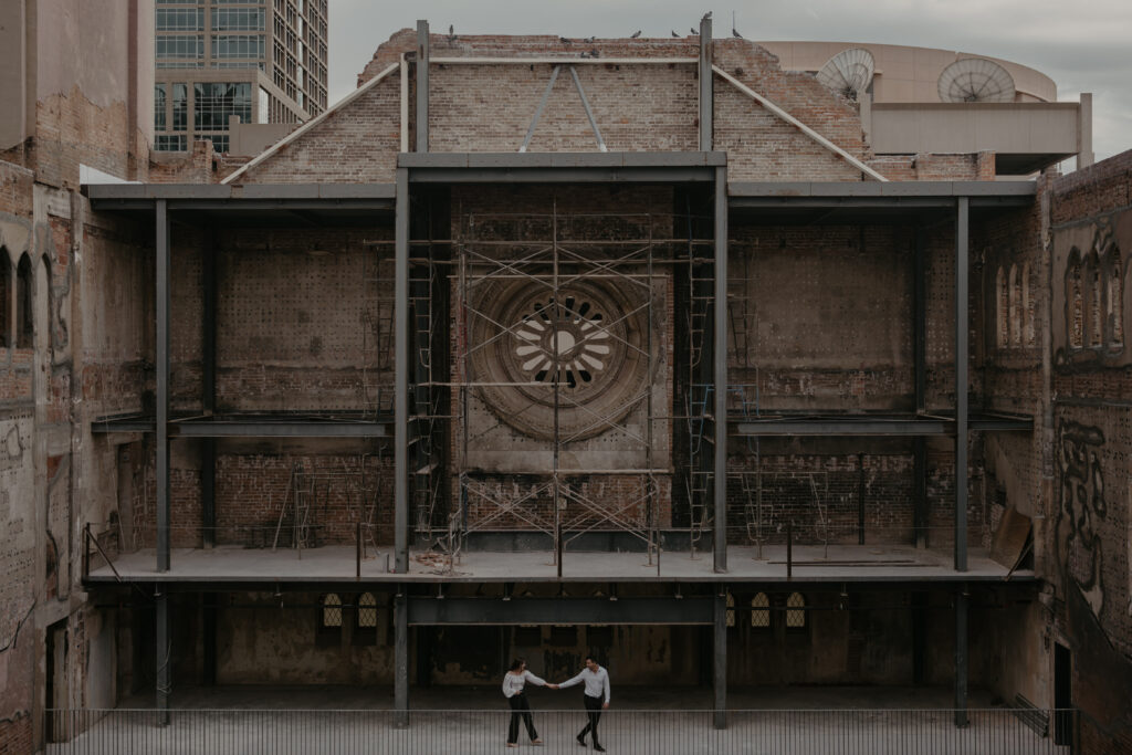 Engagement Photos at the Monroe Abbey in Downtown Phoenix