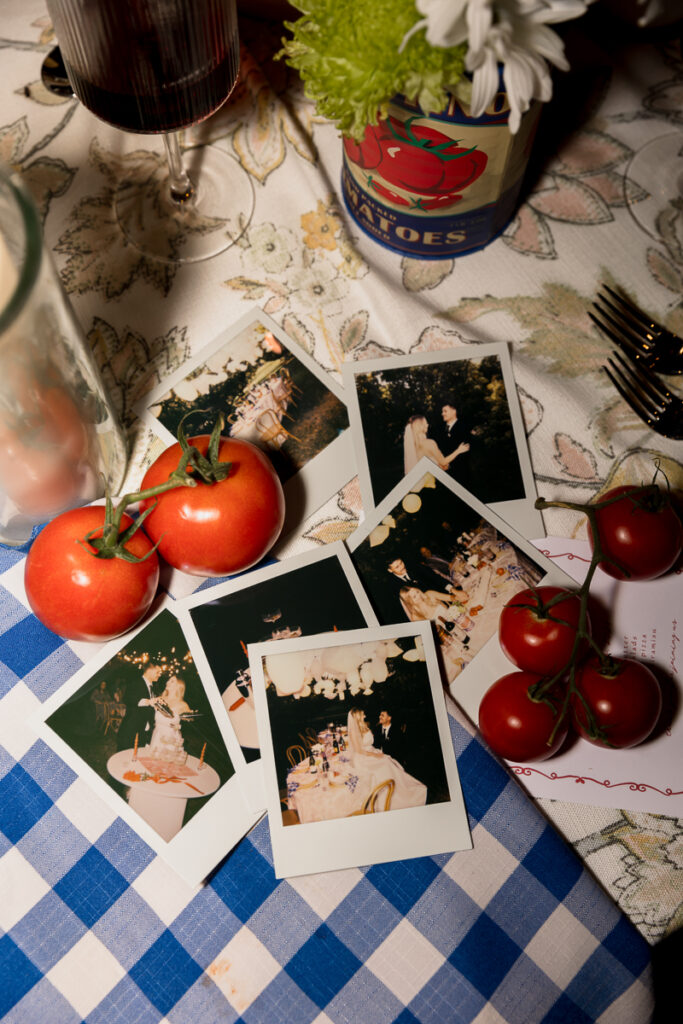 wedding day polaroid photos photographer