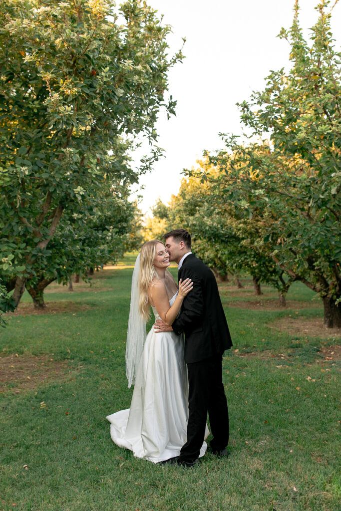 orchard newlywed photos