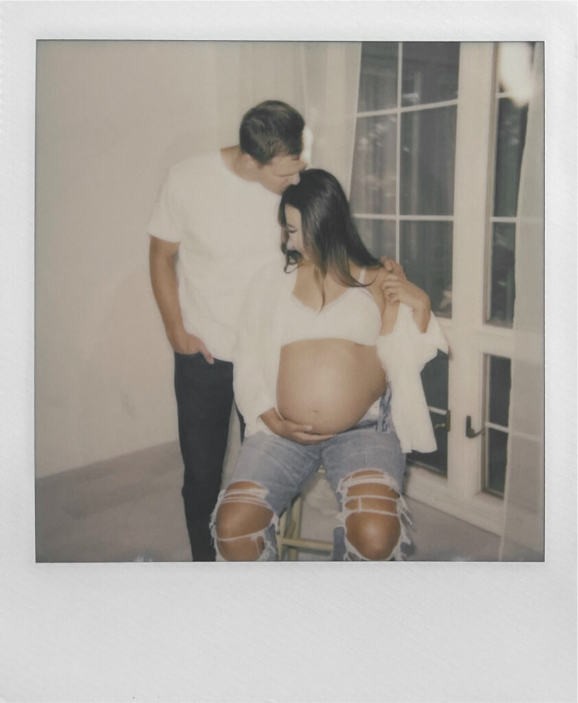 maternity session polaroid film photographer arizona