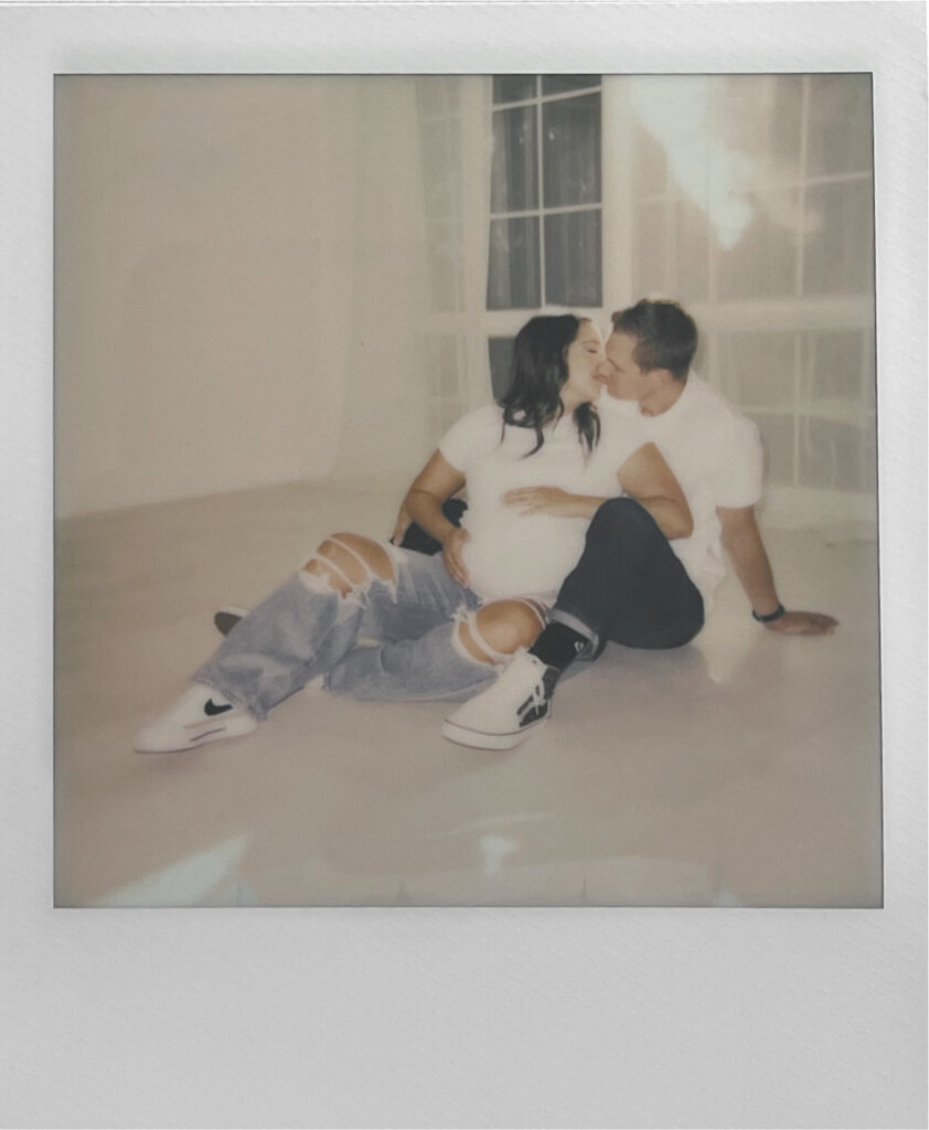 maternity session polaroid film photographer arizona